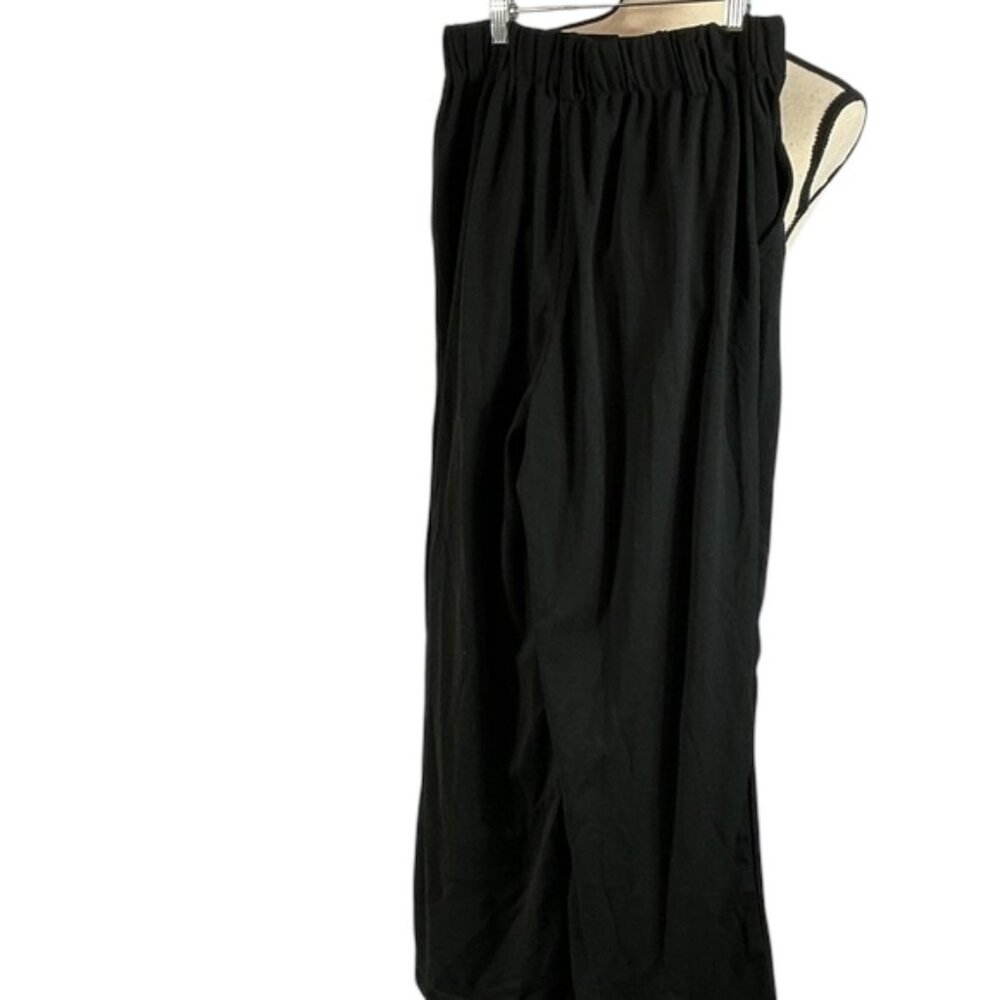 Halara Petite Wide Leg Pants – Black Flowing High Waist (Size Small Petite)